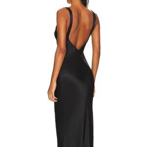 Sophisticated Black Backless Gown